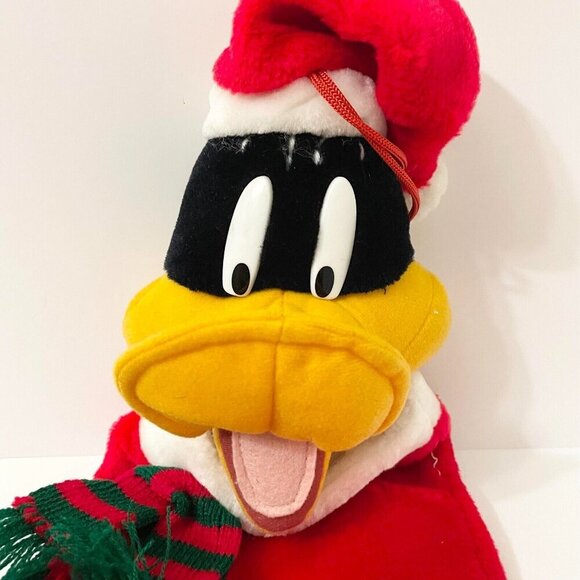 Vintage 3D Looney Tunes Daffy Duck Plush Christmas Stocking - Picture 2 of 16